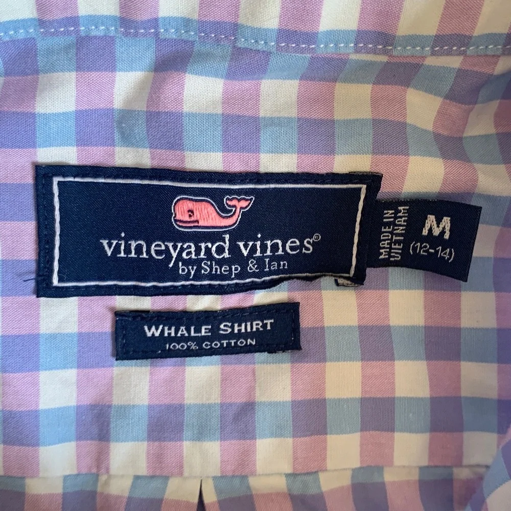 Vineyard Vines Boys Kids Checkered Button Down‎ Shirt